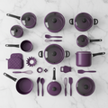CAROTE 31pc Purple Nonstick Bakelite Handle Cookware Set