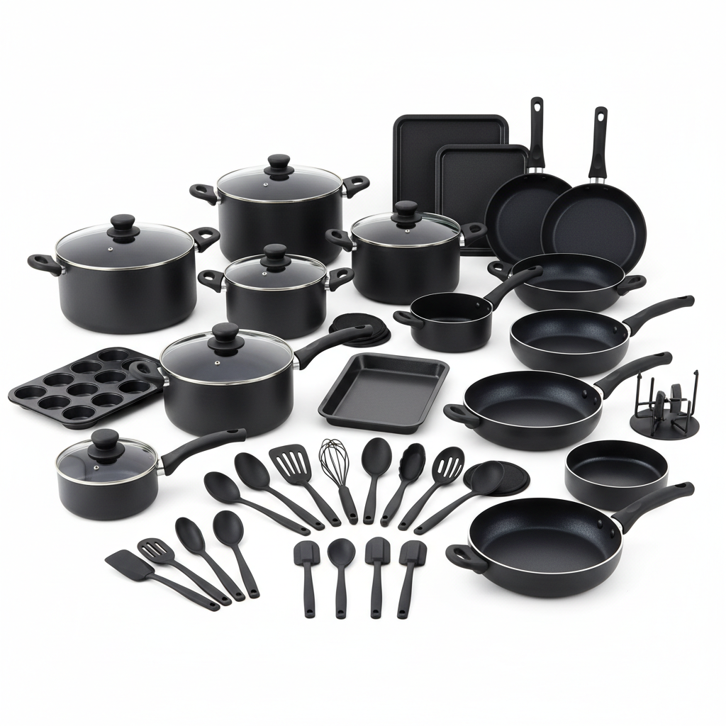 CAROTE 49pcs Nonstick Cookware & Bakeware Set
