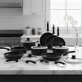 CAROTE 33pc Nonstick Detachable Handle Cookware Set - Black & White