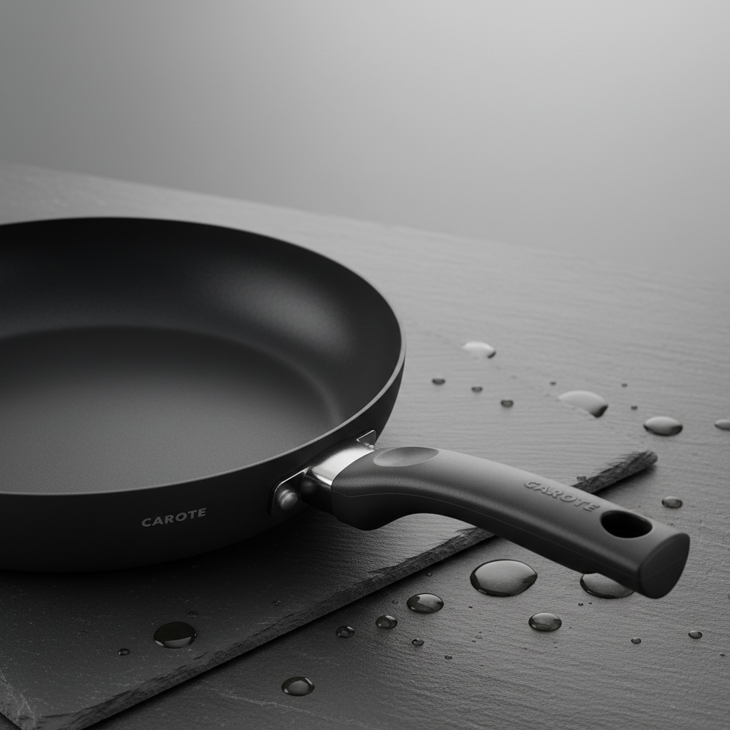 CAROTE Black Nonstick Pan - Close-up Detail