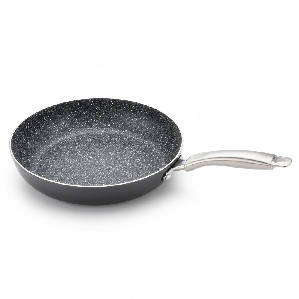 Nonstick Skillet with Granite Stone Coating on white background