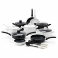 CAROTE 39pc Nonstick Bakelite Handle Cookware Set - Black & White