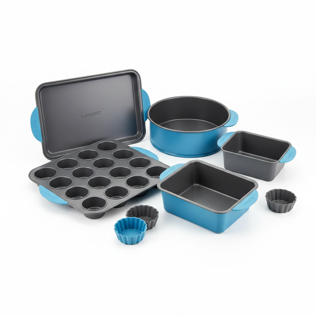 CAROTE 7-Piece Baking Pans Set - Gray & Blue