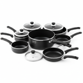 CAROTE 25pc Nonstick Detachable Handle Cookware Set - Black & White