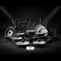 CAROTE 49pcs Nonstick Cookware & Bakeware Set - Black & White