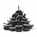 CAROTE 26pc Nonstick Detachable Handle Cookware Set - Black & White